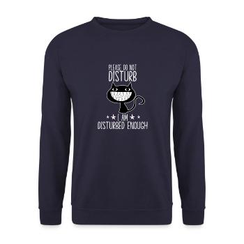 Kitten Cat Outfit for Cat Owner Cat - Unisex Sweatshirt - navy - Front - Alina (178cm) & Michal (187cm)