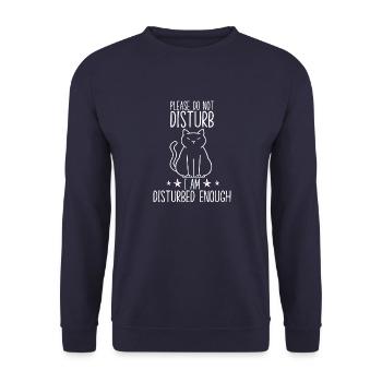 Amoureux des chats Fans de chats Drôle de chat Disant - Sweat-shirt Unisexe - marine - Devant - Alina (178cm) & Michal (187cm)