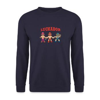 Funny Lucha Libre - Lustige mexikanische - Unisex Pullover - Navy - Vorne - Alina (178cm) & Michal (187cm)
