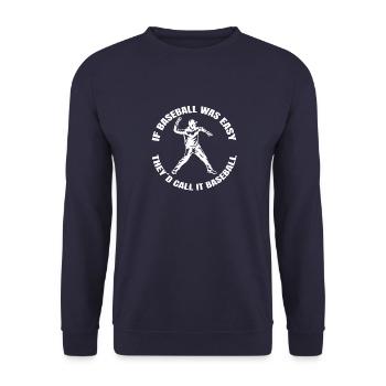 Cadeau de baseball Amateur de baseball Jeu de baseball - Sweat-shirt Unisexe - marine - Devant - Alina (178cm) & Michal (187cm)