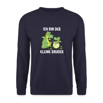 Drachen Kleiner Bruder - Ich bin der kleine Bruder - Unisex Pullover - Navy - Vorne - Alina (178cm) & Michal (187cm)