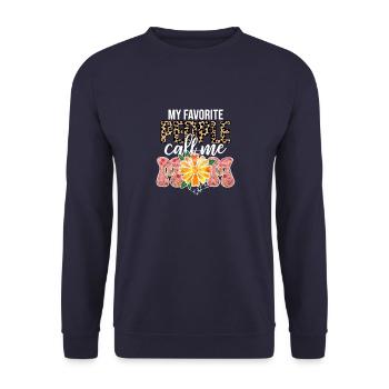 Stolze Mama Mutter Mami Lebensaufgabe Kinder Kind - Unisex Pullover - Navy - Vorne - Alina (178cm) & Michal (187cm)