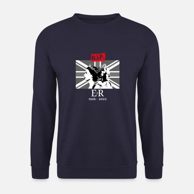 Königin Elizabeth II. - RIP - Das Ende einer Ära - Unisex Pullover - Navy