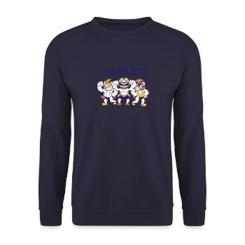 Luchador Funny Mexican Wrestling - Unisex Pullover - Navy - Vorne - Alina (178cm) & Michal (187cm)