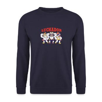 Luchador Mexikanischer Ringkampf Lucha Libre - Unisex Pullover - Navy - Vorne - Alina (178cm) & Michal (187cm)