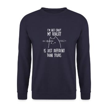 Funny Cat Owner Motif Cats Cats Saying - Unisex Sweatshirt - navy - Front - Alina (178cm) & Michal (187cm)