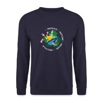 Earth Day Earthday Environmental Protection Environment Nature - Unisex Sweatshirt - navy - Front - Alina (178cm) & Michal (187cm)
