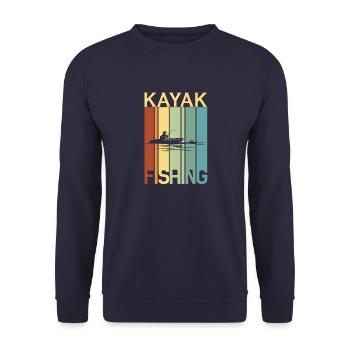 Fischer Fischen Angeln Angel Angler Fische Fisch - Unisex Pullover - Navy - Vorne - Alina (178cm) & Michal (187cm)
