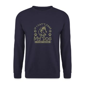 Si mon chien ne peut pas aller avec moi, je ne vais pas chiens - Sweat-shirt Unisexe - marine - Devant - Alina (178cm) & Michal (187cm)