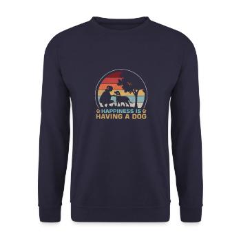 Chien Chien Amour Bonne Chance Propriétaires de Chiens Chiens - Sweat-shirt Unisexe - marine - Devant - Alina (178cm) & Michal (187cm)