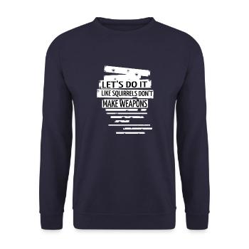 flower power sayings hippie humor pride - Unisex Sweatshirt - navy - Front - Alina (178cm) & Michal (187cm)