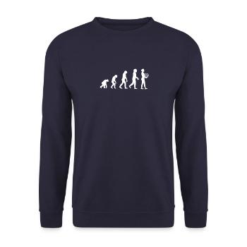 Aquarium Aquaristics Evolution - Unisex Sweatshirt - navy - Front - Alina (178cm) & Michal (187cm)