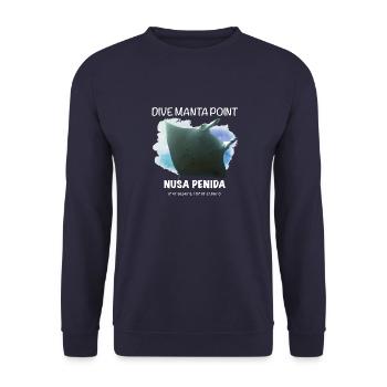 Gift Idea Dive Manta Point Nusa Penida - Unisex Sweatshirt - navy - Front - Alina (178cm) & Michal (187cm)