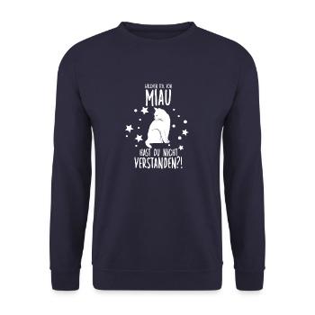 Propriétaire de chat Motif Cats Fan Propriétaire de chat - Sweat-shirt Unisexe - marine - Devant - Alina (178cm) & Michal (187cm)