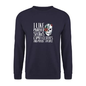 Punk Spooky Hippie Lifestyle Celebrate Halloween - Unisex Sweatshirt - navy - Front - Alina (178cm) & Michal (187cm)