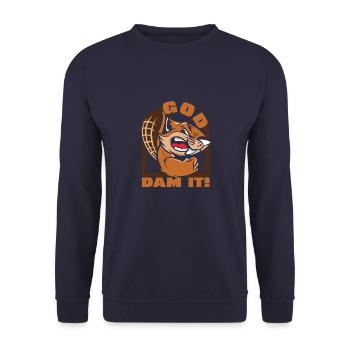 Biberliebhaber Tierrechte Cooles Team Lebensstil - Unisex Pullover - Navy - Vorne - Alina (178cm) & Michal (187cm)