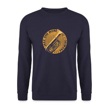 Saxophoniste Saxophonevolution Jazz Life écouter - Sweat-shirt Unisexe - marine - Devant - Alina (178cm) & Michal (187cm)