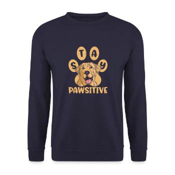 Labrador Retriever Hund Lustig Haustierliebhaber L - Unisex Pullover - Navy - Vorne - Alina (178cm) & Michal (187cm)
