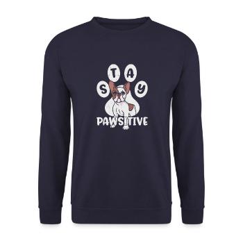 Pet Owner French Bulldog Dog Lovers L - Unisex Sweatshirt - navy - Front - Alina (178cm) & Michal (187cm)
