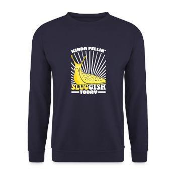 Slug Life Garten Schnecken Sammler Sammlung Gesche - Unisex Pullover - Navy - Vorne - Alina (178cm) & Michal (187cm)