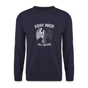 Krav Maga Selbstverteidigung Eagle - Israelische - Unisex Pullover - Navy - Vorne - Alina (178cm) & Michal (187cm)