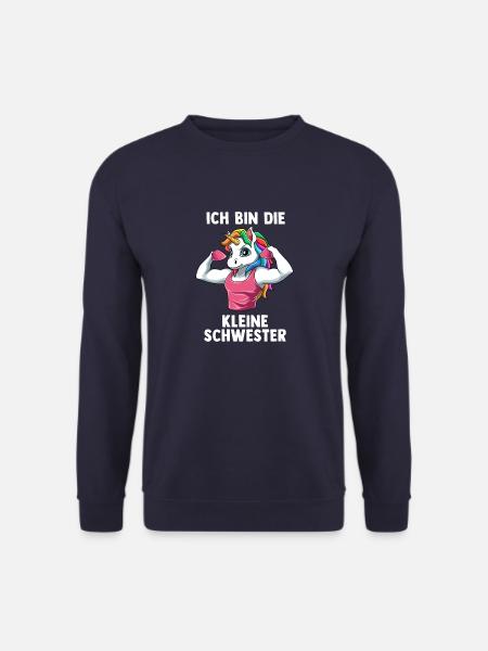 Einhorn kleine Schwester - Ich bin die kleine - Unisex Pullover - Navy