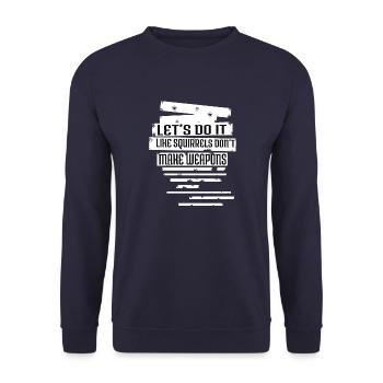 1960s heart birthday present green flower power - Unisex Pullover - Navy - Vorne - Alina (178cm) & Michal (187cm)