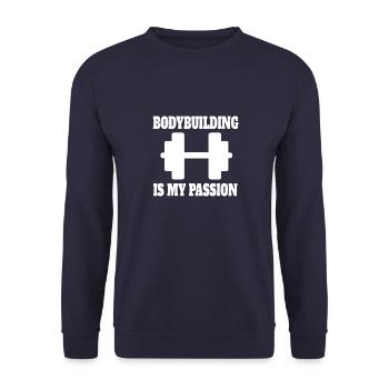 Fitness Muscle Strength Training Athletes Bodybuilders - Unisex Sweatshirt - navy - Front - Alina (178cm) & Michal (187cm)