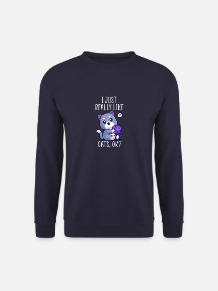 cute cat lover design - Unisex Sweatshirt - navy