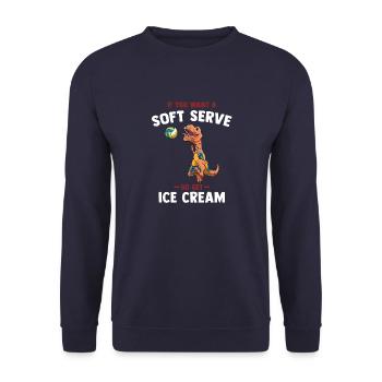 Wenn du ein Softeis willst, hol dir Eiscreme - - Unisex Pullover - Navy - Vorne - Alina (178cm) & Michal (187cm)
