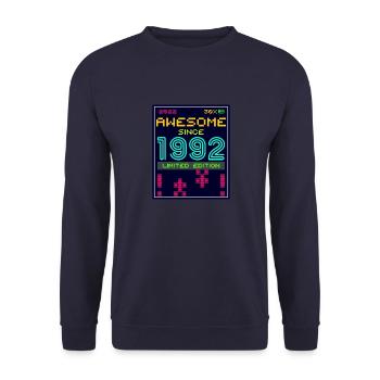 Awesome seit 1992 limitierte Auflage - Unisex Pullover - Navy - Vorne - Alina (178cm) & Michal (187cm)