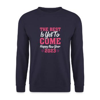 4 Le meilleur est encore à venir - Sweat-shirt Unisexe - marine - Devant - Alina (178cm) & Michal (187cm)