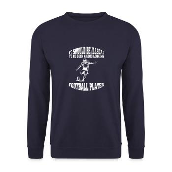 Entraîneur de football américain Fan de football américain - Sweat-shirt Unisexe - marine - Devant - Alina (178cm) & Michal (187cm)