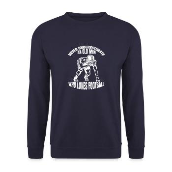 Entraîneur de football américain Fan de football américain - Sweat-shirt Unisexe - marine - Devant - Alina (178cm) & Michal (187cm)