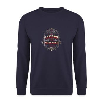 Une légende est née en novembre 1972 - Sweat-shirt Unisexe - marine - Devant - Alina (178cm) & Michal (187cm)