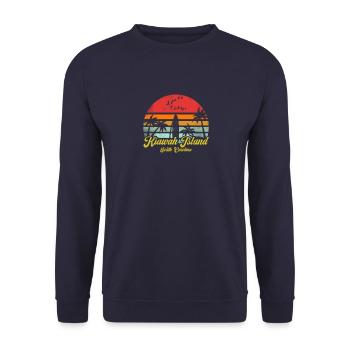 Vintage Kiawah Island Caroline du Sud Surf Rétro - Sweat-shirt Unisexe - marine - Devant - Alina (178cm) & Michal (187cm)