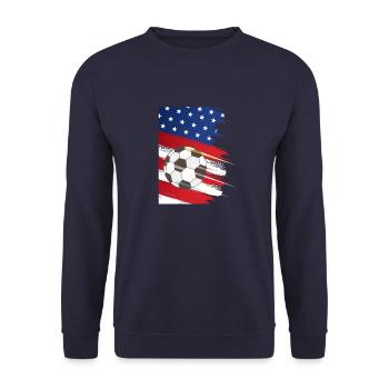 Amerikanische Fußballmannschaft, Fußball - Unisex Pullover - Navy - Vorne - Alina (178cm) & Michal (187cm)