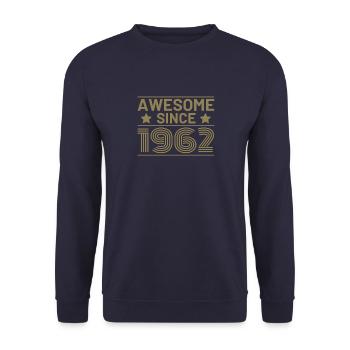 Awesome since 1962 60th birthday retro - Unisex Sweatshirt - navy - Front - Alina (178cm) & Michal (187cm)