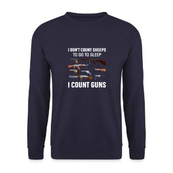 Waffen und Munition Patriot Weapons Sammler Lebens - Unisex Pullover - Navy - Vorne - Alina (178cm) & Michal (187cm)