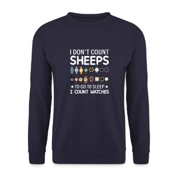 Watch Collector Men Luxury Watch Collecting Life - Unisex Sweatshirt - navy - Front - Alina (178cm) & Michal (187cm)