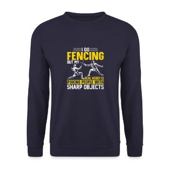 Bestes Fechten Kampfsport Fechter Sport Team Leben - Unisex Pullover - Navy - Vorne - Alina (178cm) & Michal (187cm)