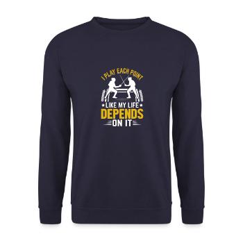 Kampfsport Beste Mannschaft Fechten Sport Lebensst - Unisex Pullover - Navy - Vorne - Alina (178cm) & Michal (187cm)