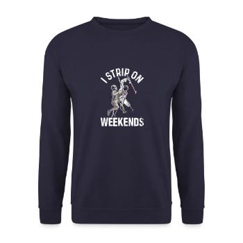 Fechten Sport Kampfsport Beste Mannschaft Lebensst - Unisex Pullover - Navy - Vorne - Alina (178cm) & Michal (187cm)