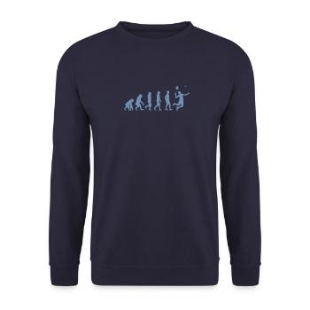 Badminton Evolution Geschenk - Unisex Pullover - Navy - Vorne - Alina (178cm) & Michal (187cm)