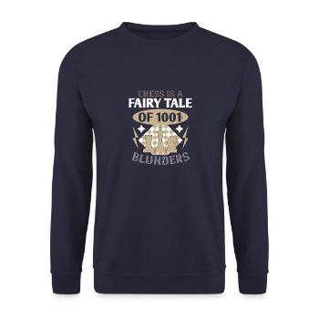 Schach ist ein Märchen von 1001 Fehlern - Unisex Pullover - Navy - Vorne - Alina (178cm) & Michal (187cm)