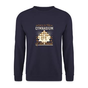 Les échecs sont le gymnase de l’ - Sweat-shirt Unisexe - marine - Devant - Alina (178cm) & Michal (187cm)