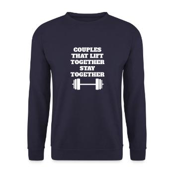 Fitness Couple Athlètes Couple Entraînement en Force - Sweat-shirt Unisexe - marine - Devant - Alina (178cm) & Michal (187cm)
