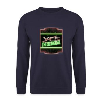 Hacking codeur anniversaire cadeau idée drôle d’ordinateur - Sweat-shirt Unisexe - marine - Devant - Alina (178cm) & Michal (187cm)
