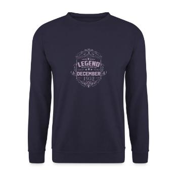 A legend was born in December 1952 70 - Unisex Sweatshirt - navy - Front - Alina (178cm) & Michal (187cm)