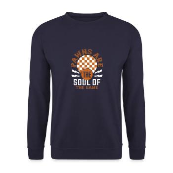 Bauern sind die Seele des Spiels - Unisex Pullover - Navy - Vorne - Alina (178cm) & Michal (187cm)